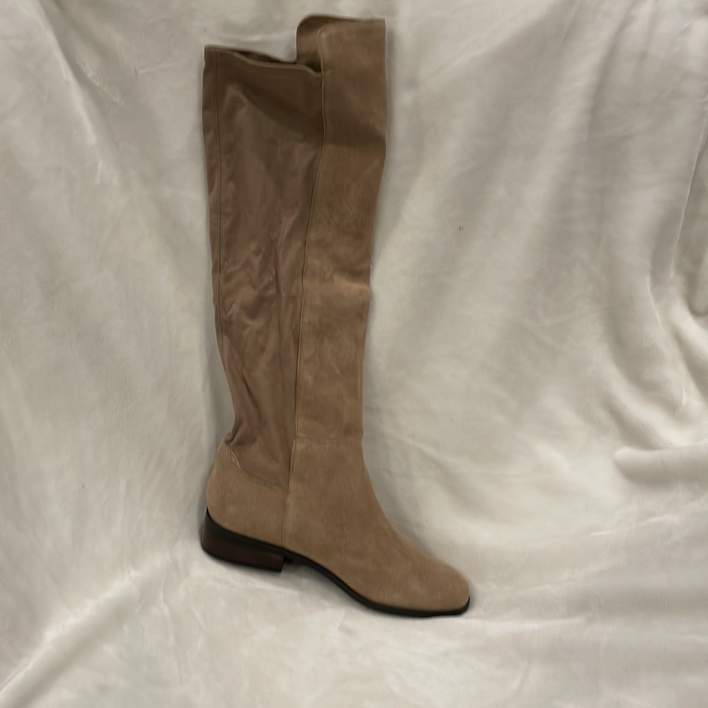 Lucky Brand Tall Riding Boots, Calypso Dune Oil Suede, Slip-On Design